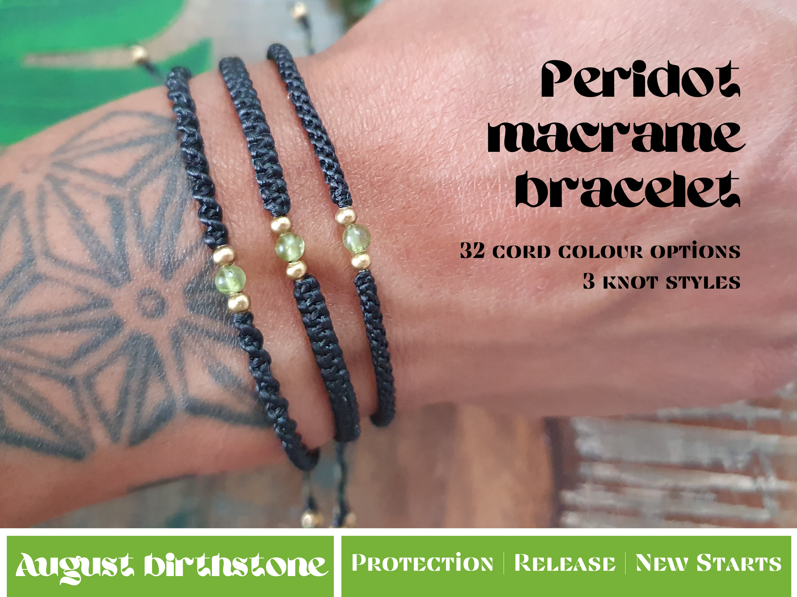 Mens peridot best sale bracelet