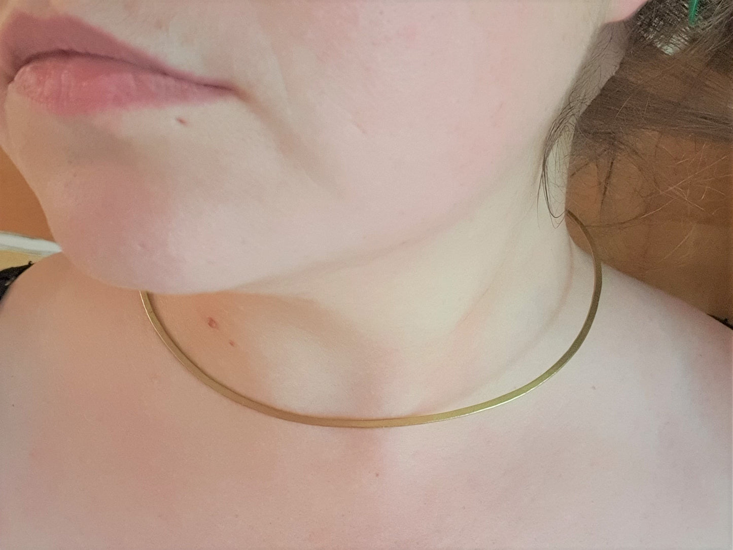 Brass gold choker,tribal choker,ethnic choker,African Thai choker,bib collar necklace,statement choker neck cuff choker,metallic queen jewel