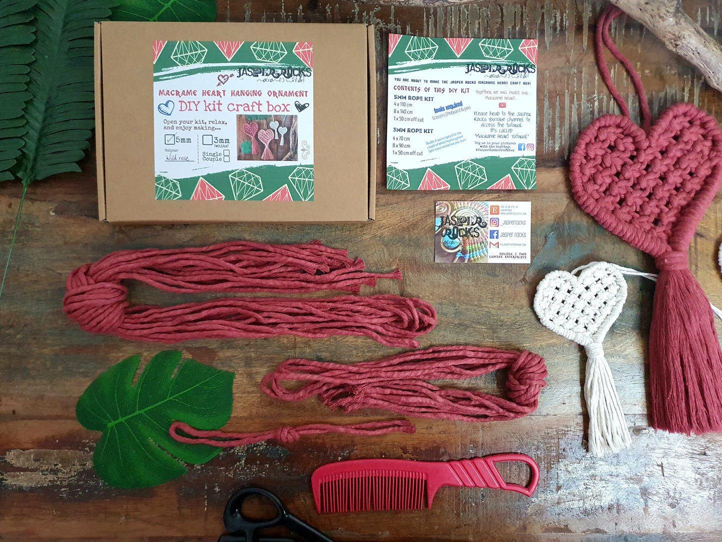 Macrame heart DIY kit craft gift, love ornament hanging mothers day, make own lockdown thoughtful mindful creative crafty couples activity