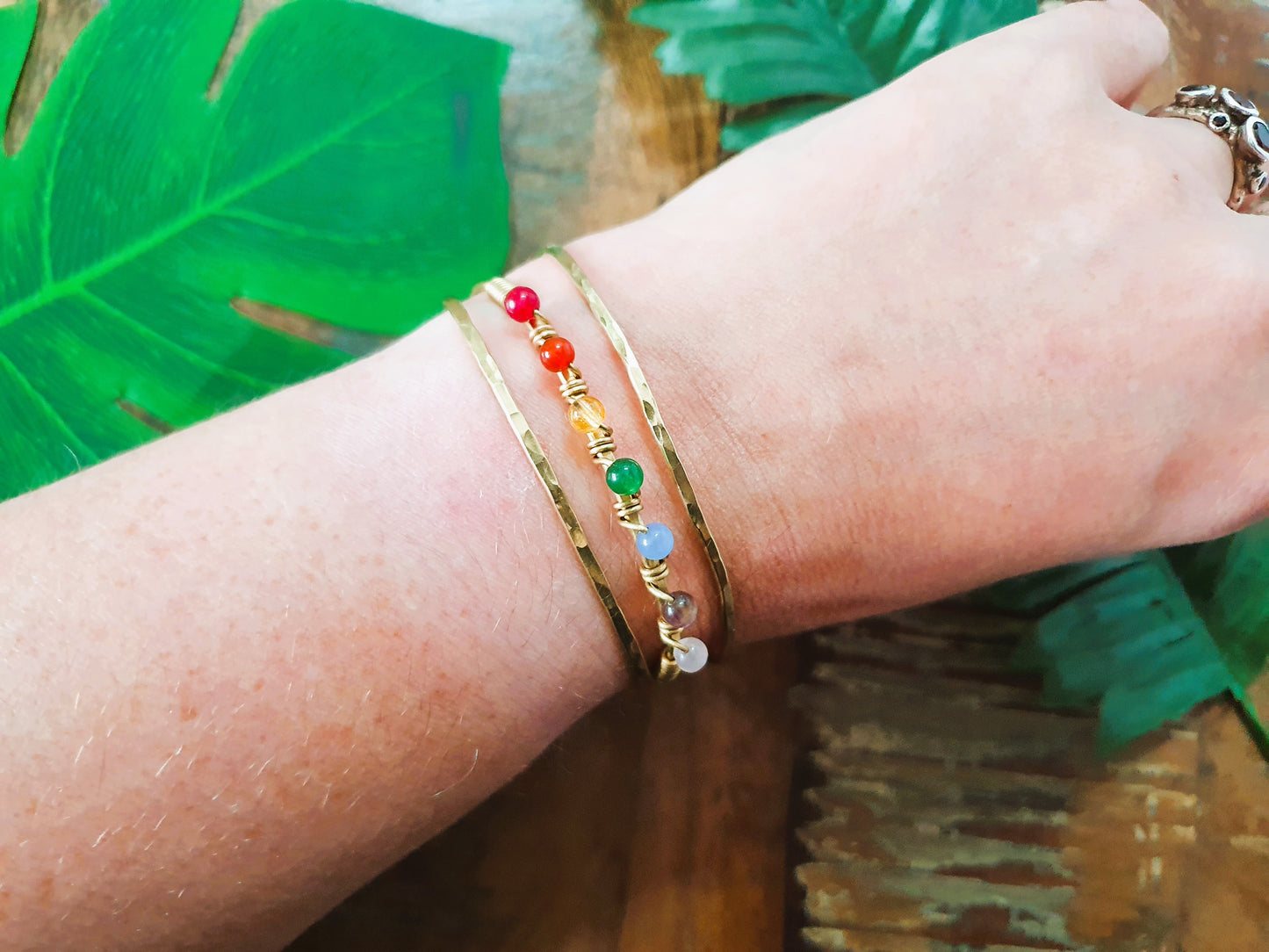 SET OF 3 gold brass bangles, boho tribal ethnic African Thai bangles, stacking statement bracelet cuff, metallic queen jewellery