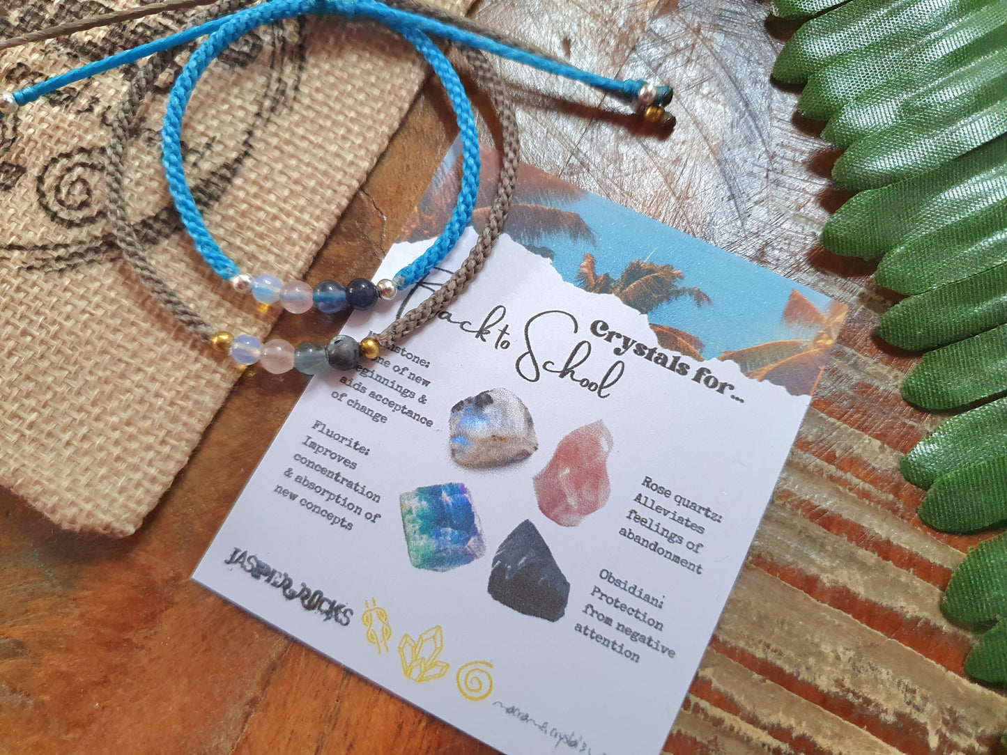 Back to school gift, Crystals for students, pupils university collage, gift for new term semester, crystal bracelet for kids crystal starter