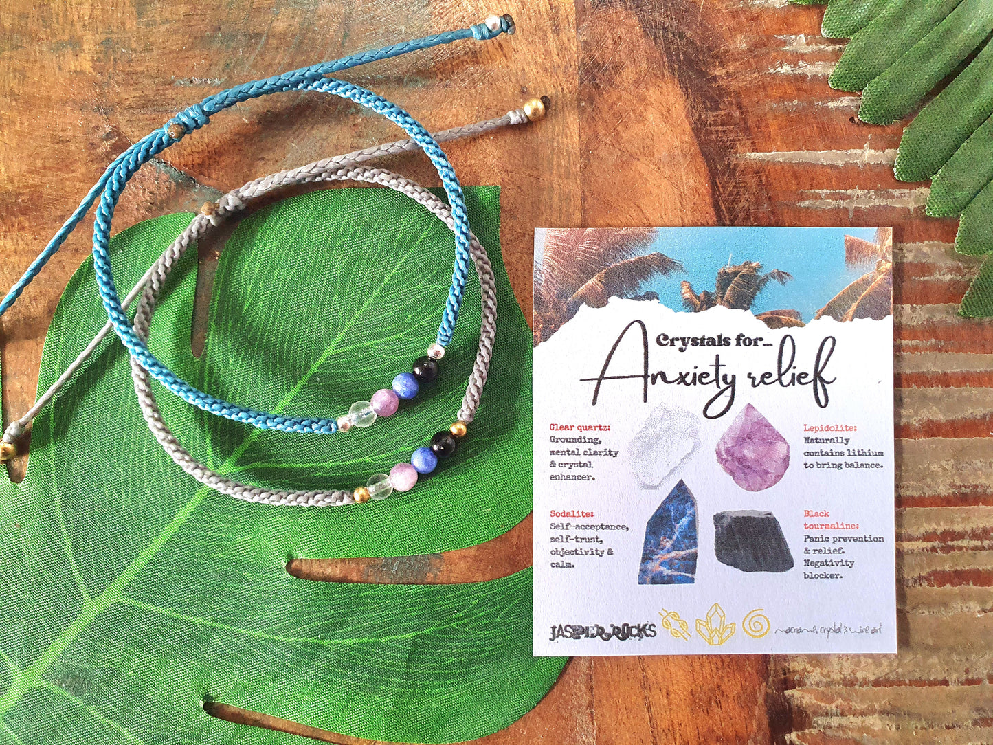 Crystals for anxiety, lepidolite sodalite anxiety healing calm crystal gemstone bracelet, chakra meditation bracelet, colorful macramé beads