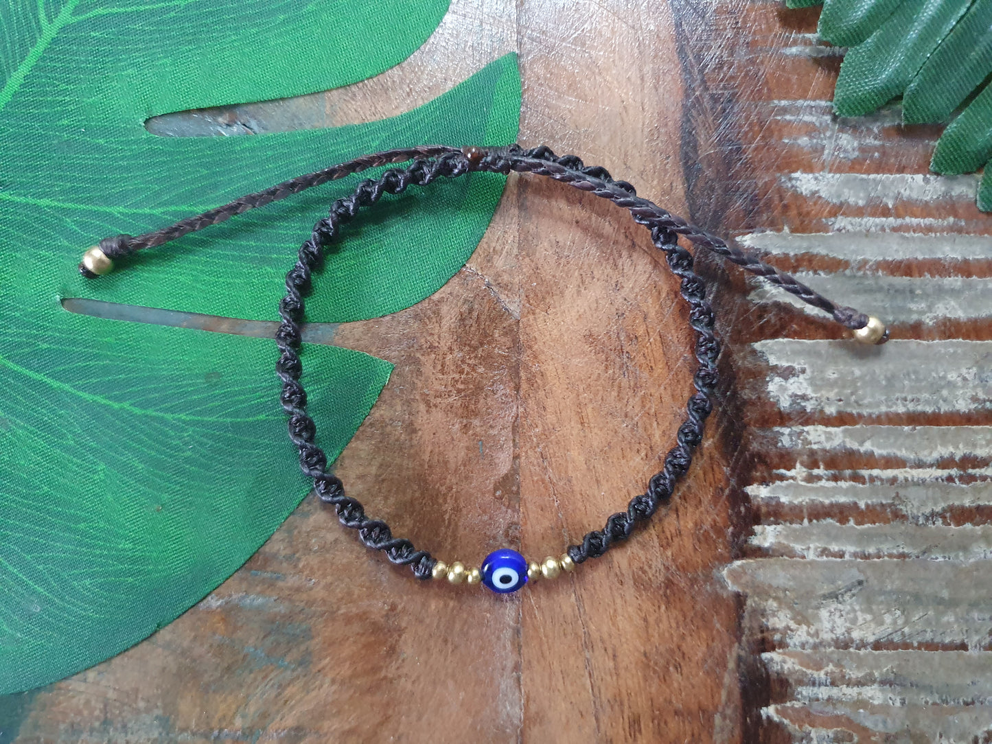 Evil eye crystal bracelet, HALLOWEEN macrame braided seeing eye gemstone bracelet, personalised protection band, woo woo witchy bracelet