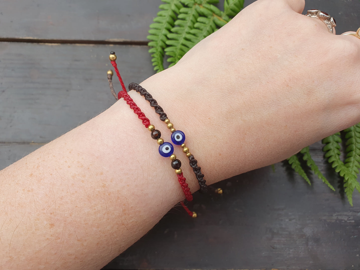 Evil eye crystal bracelet, HALLOWEEN macrame braided seeing eye gemstone bracelet, personalised protection band, woo woo witchy bracelet