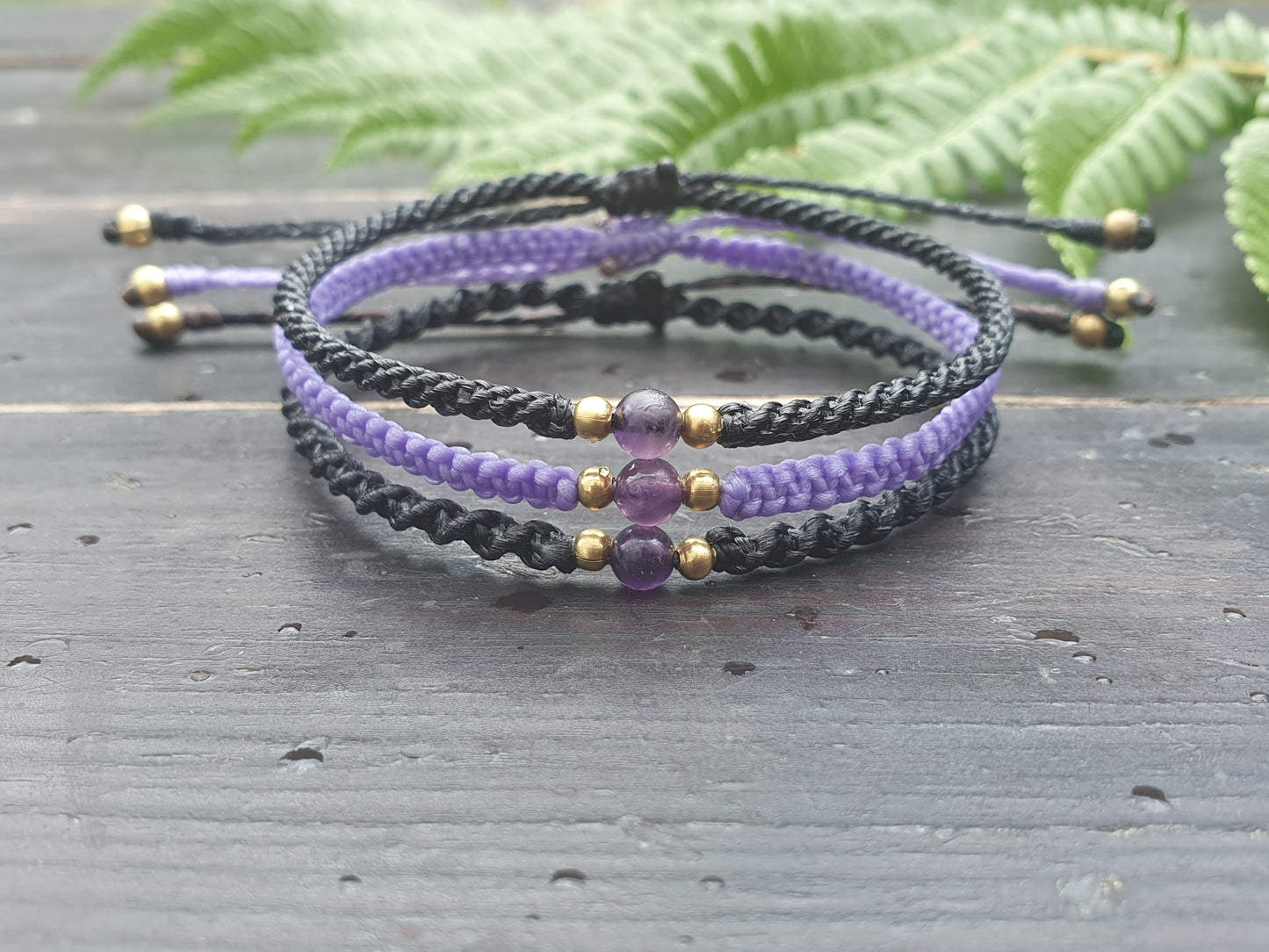 Men's bracelet, amethyst bracelet for men, February birthstone gift birthday, anxiety healing sobriety teetotal anniversary choose colour