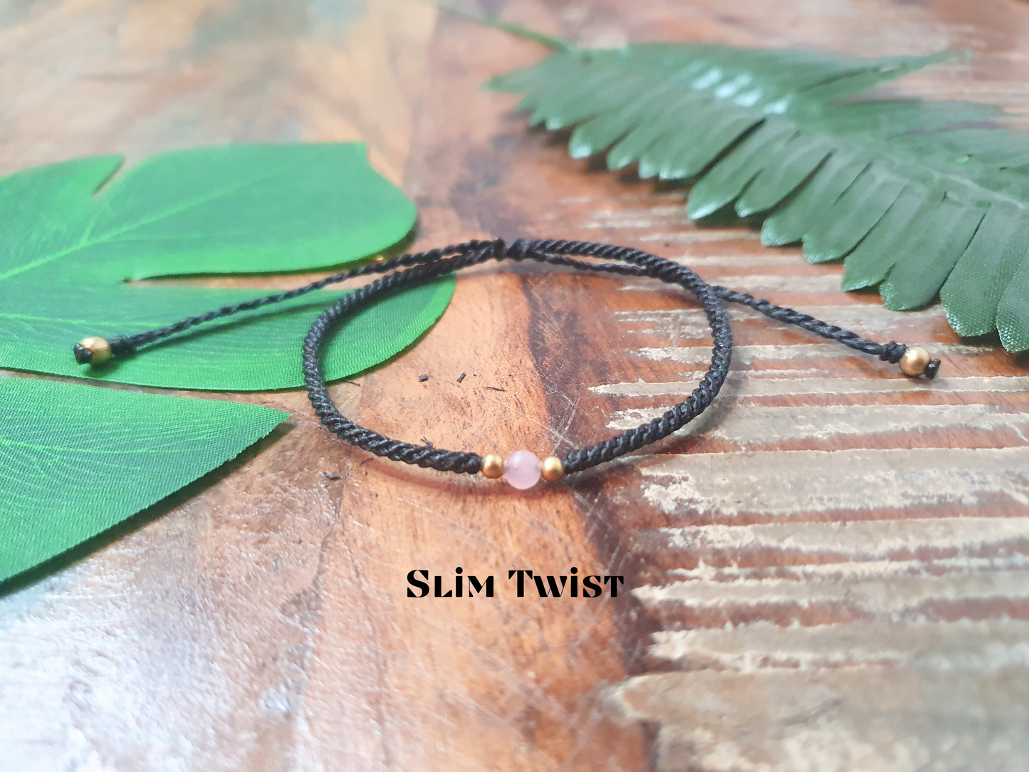 Men's bracelet, rose quartz bracelet for women men, cord 1st anniversary gift choose colour love friendship pink stone father's day son