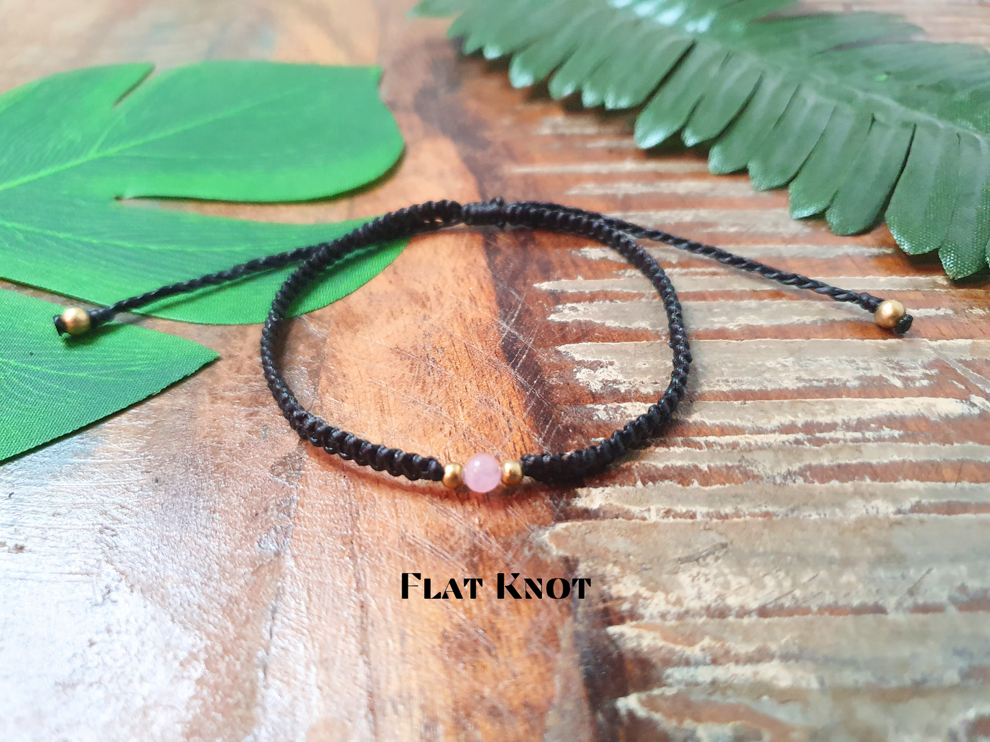 Men's bracelet, rose quartz bracelet for women men, cord 1st anniversary gift choose colour love friendship pink stone father's day son