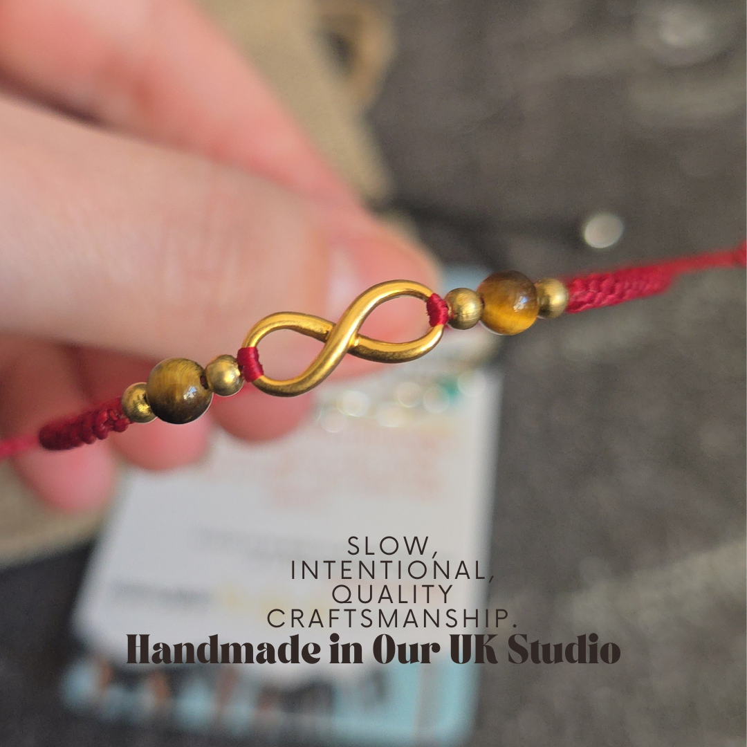 Autism Infinity Bracelet, Custom Cord & Crystal, Neurodiversity Gift, Autism Pride Jewellery, Brass or Sterling Silver, Personalised