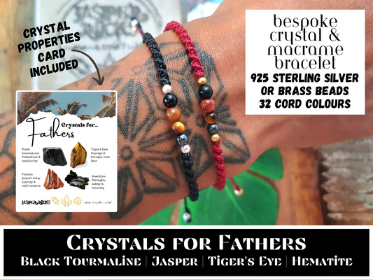 Father's day, Crystals for fathers, gift for new dad, new parent crystals, daddy crystal set, bracelet for men, personalised man gift